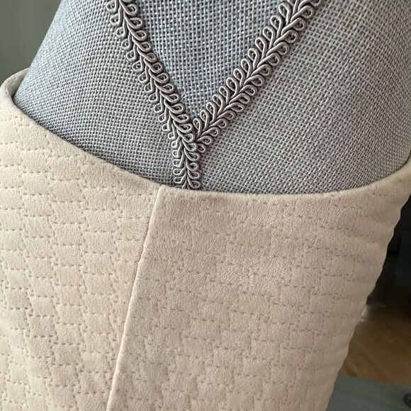 NWT Off-white cream Quilted Velvet Jumper Baby Doll Mini Dress size XS - Picture 8 of 9